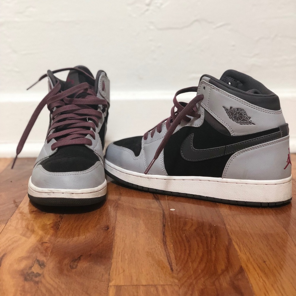 Air Jordan 1 Maroon/Gray/Black